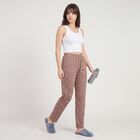Women's Brown Straight Fit Heart Printed Pyjama, Brown, small