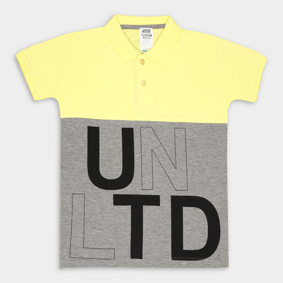 Boys' T-Shirt, Yellow, large