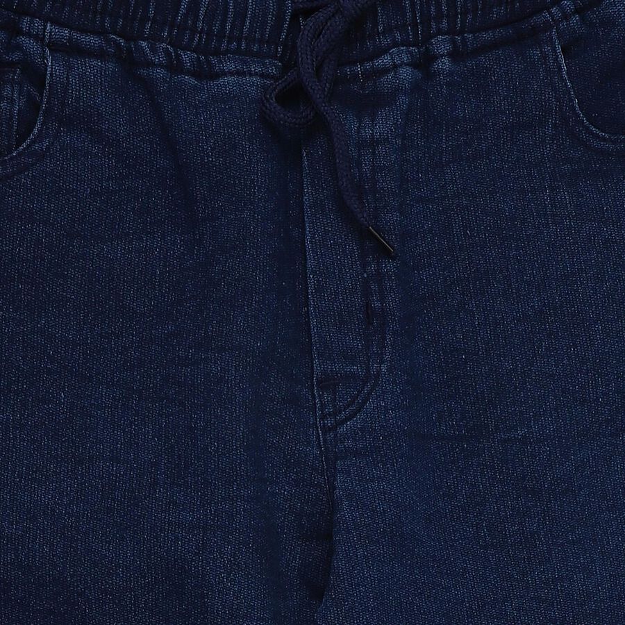 Boys' Dark Blue Regular Fit Jeans, गहरा नीला, large