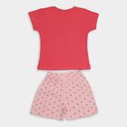 Girls' 100% Cotton Night Suit , Pink, small