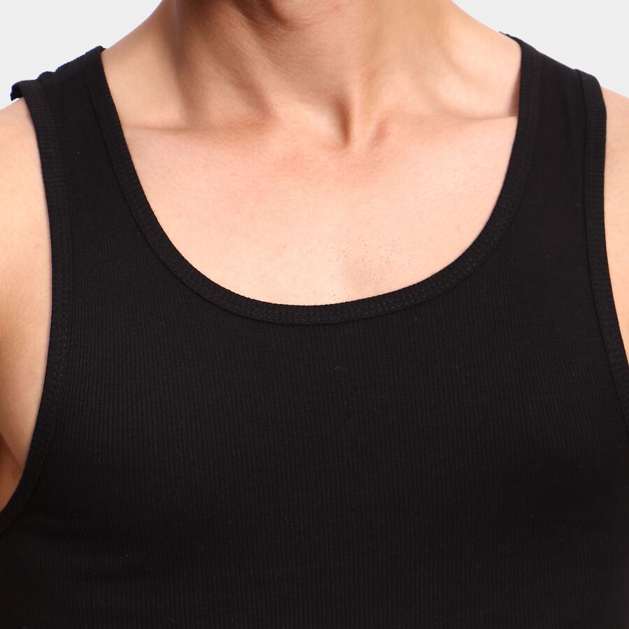 Men's 100% Cotton Gym T-Shirt, काला, large image number null