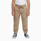 Boys Beige Regular Fit Cargo Trousers with Elastic Waist, Beige, small image number null