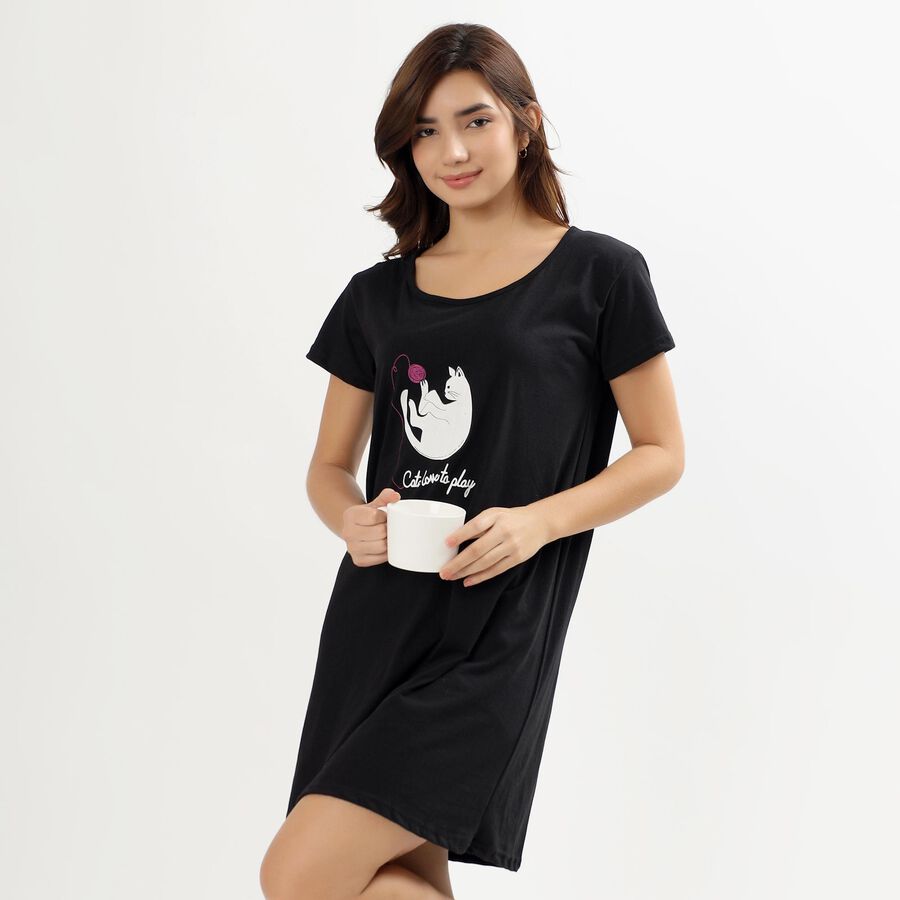 Ladies' Nighty, Black, large image number null