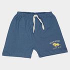 Infants' Blue Regular Fit Printed Half Pant, रॉयल ब्लू, small