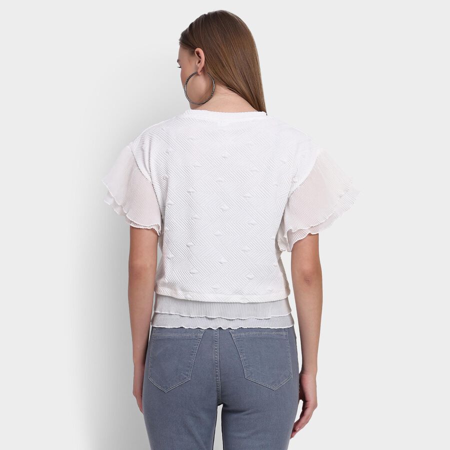 Ladies'  Crop  Top, White, large image number null