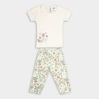 Infant Girl's Cotton Capri Set, Off White, small image number null