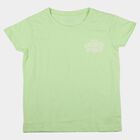 Girls Green Casual T-Shirt, हल्का हरा, small