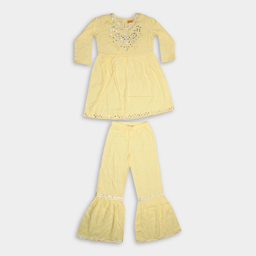 Girl's Fusion Set , पीला, large image number null