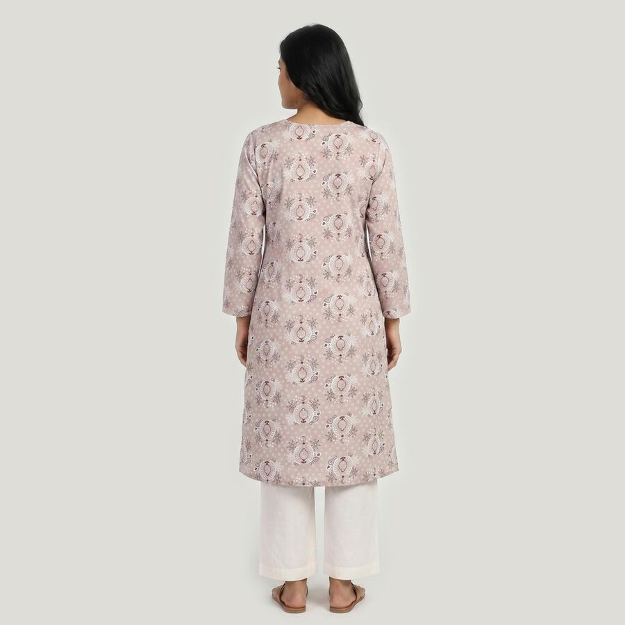 Women's Lilac Neck Kurta, लाइलेक, large