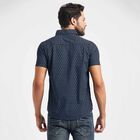 Cotton Printed Casual Shirt, Navy Blue, small image number null