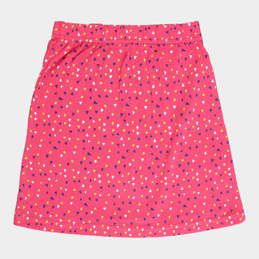 Girls Printed Skirt, Pink, large image number null