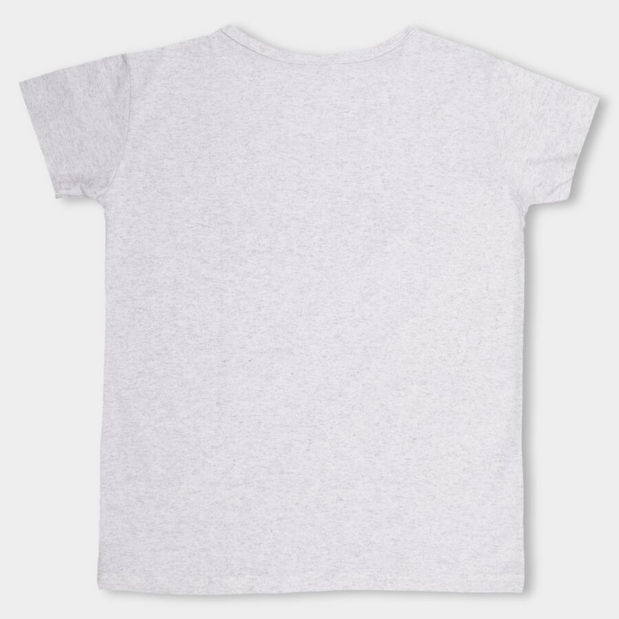 Girls' T-Shirt, मिश्रित मध्यम ग्रे, large image number null
