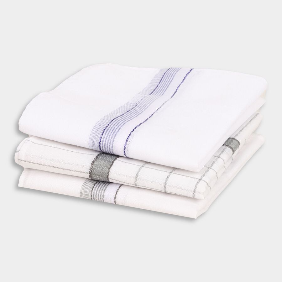 Men's 100% Cotton Hanky, White, large image number null