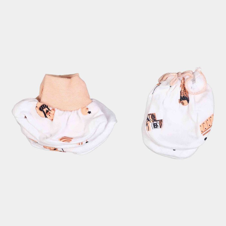 कॉटन बेबी गिफ्ट सेट, सफ़ेद, large