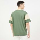 Men Green Round Neck Regular T-Shirt, हल्का हरा, small