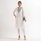 Ladies' 100% Cotton Kurta , Off White, small image number null