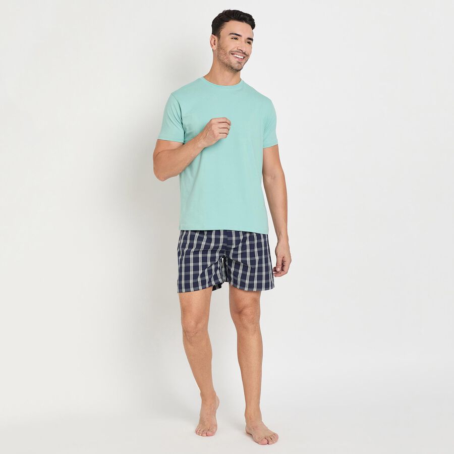 Men's 100% Cotton Boxers, नेवी ब्लू, large image number null