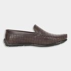 Men's Dark Chocolate Brown Slip-On Formal Shoes, भूरा, small