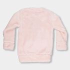 Girls Light Pink Crew Neck Fleece Sweatshirt, Light Pink, small image number null