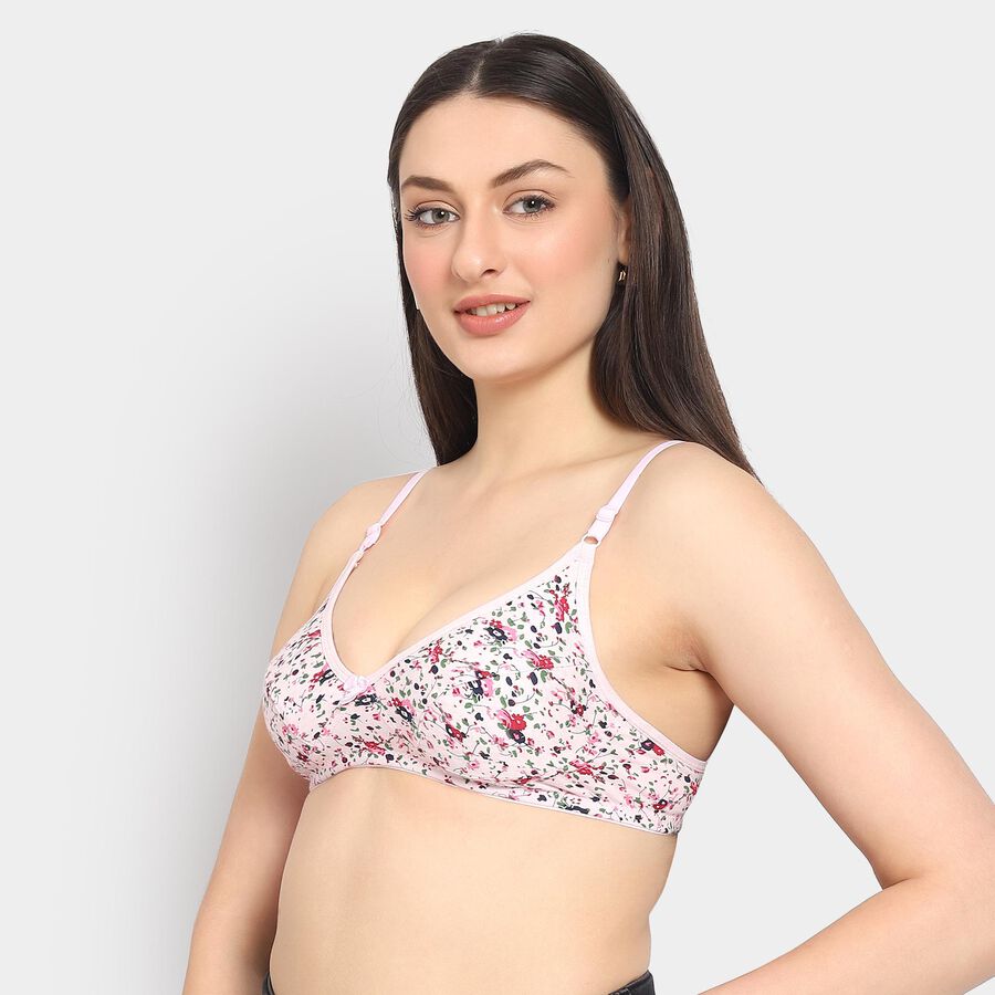 Ladies' 100% Cotton Bra, Light Pink, large image number null