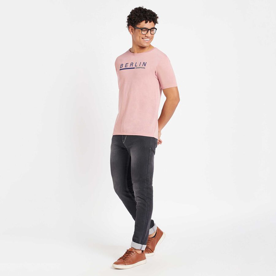 Round Neck T-Shirt, Light Pink, large image number null
