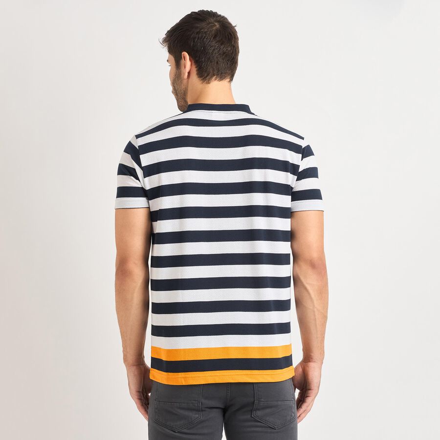 Men's Henley Half Sleeves T-Shirt , नेवी ब्लू, large image number null