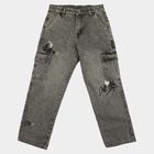 Boys' Grey Regular Fit Classic Jeans, हल्का ग्रे, small