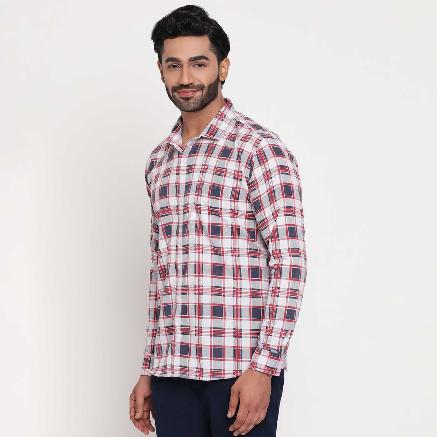 Checks Casual Shirt, Navy Blue, large image number null