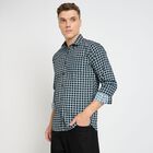 Men's 100% Cotton Casual Shirt, Dark Blue, small image number null