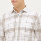 Men's Muted Beige Classic Casual Shirt, Beige, small
