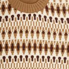 Boys Warm Caramel Brown Crew Neck Casual Pullover, भूरा, small image number null