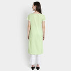 Cotton Embroidered Short Sleeves Kurta, Light Green, small image number null