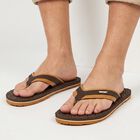 Men's Brown Thong Slip-On Flip-Flops, Brown, small