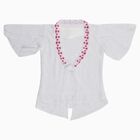 Girls' White Round Neck Casual T-Shirt, सफ़ेद, small