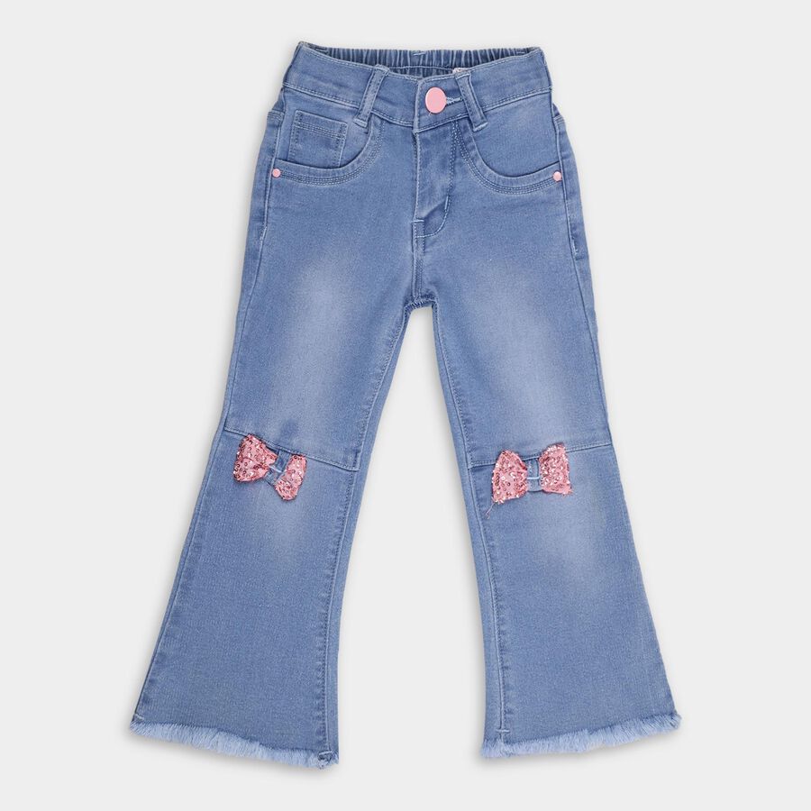Girls' Jeans , हल्का नीला, large image number null