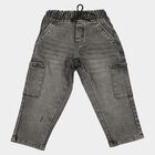 Boys Grey Regular Fit Cargo Jeans, हल्का ग्रे, small