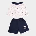 Infants Cotton Printed Half Pant, Pink, small image number null