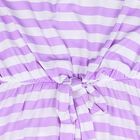 Girls' Lilac Mock Neck A-Line Snowflake Print Dress, Lilac, small