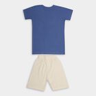 Boys' 100% Cotton Knit Baba Suit, Mid Blue, small image number null