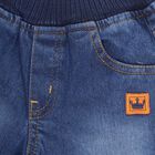 Infants' Stonewashed Blue Regular Fit Embroidered Jeans, Mid Blue, small image number null