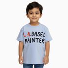 Boys Light Blue Round Neck Casual T-Shirt, हल्का नीला, small image number null