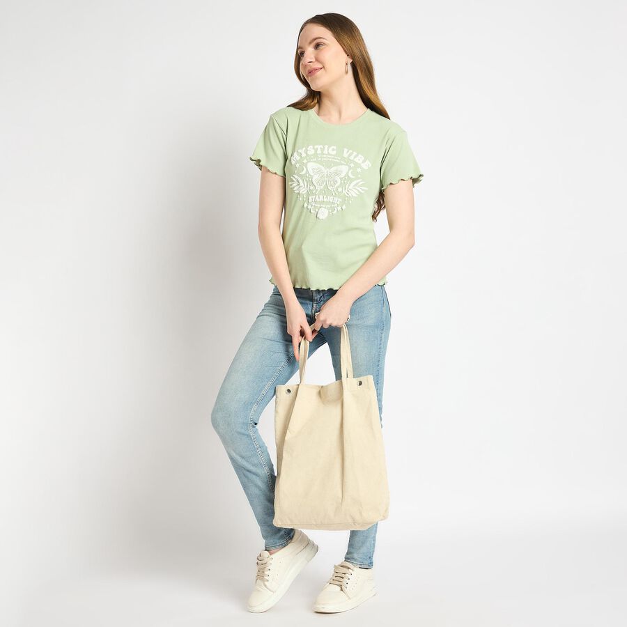 Ladies' Round Neck T-Shirt , Light Green, large image number null