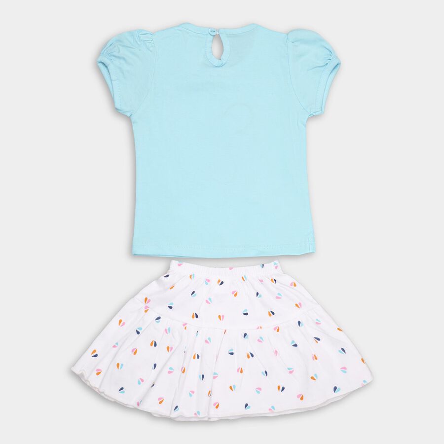 Infants' 100% Cotton Top Skirt , एक्वा, large image number null