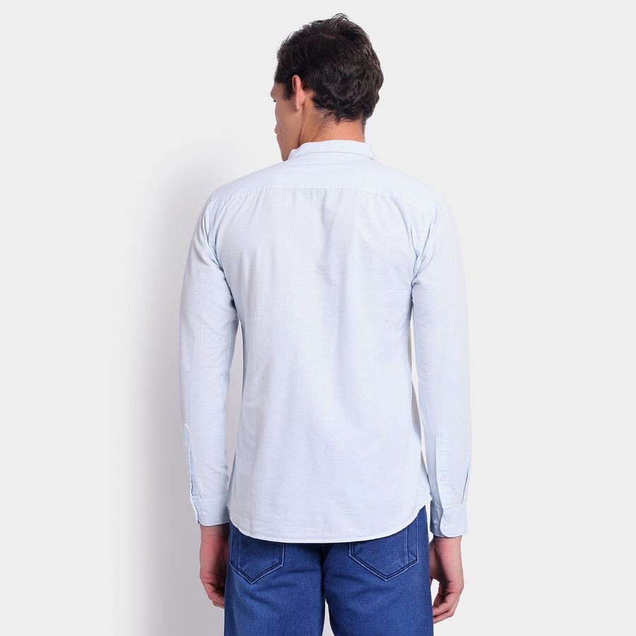 Men's 100% Cotton Casual Shirt, Light Blue, large image number null