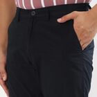 Men's Jet Black Slim Fit Casual Trousers, नेवी ब्लू, small image number null