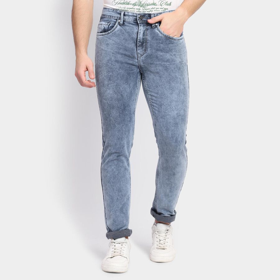 Men's Slim Fit Jeans , Light Grey, large image number null