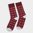 Men's Socks (Pack of 2), Maroon, small