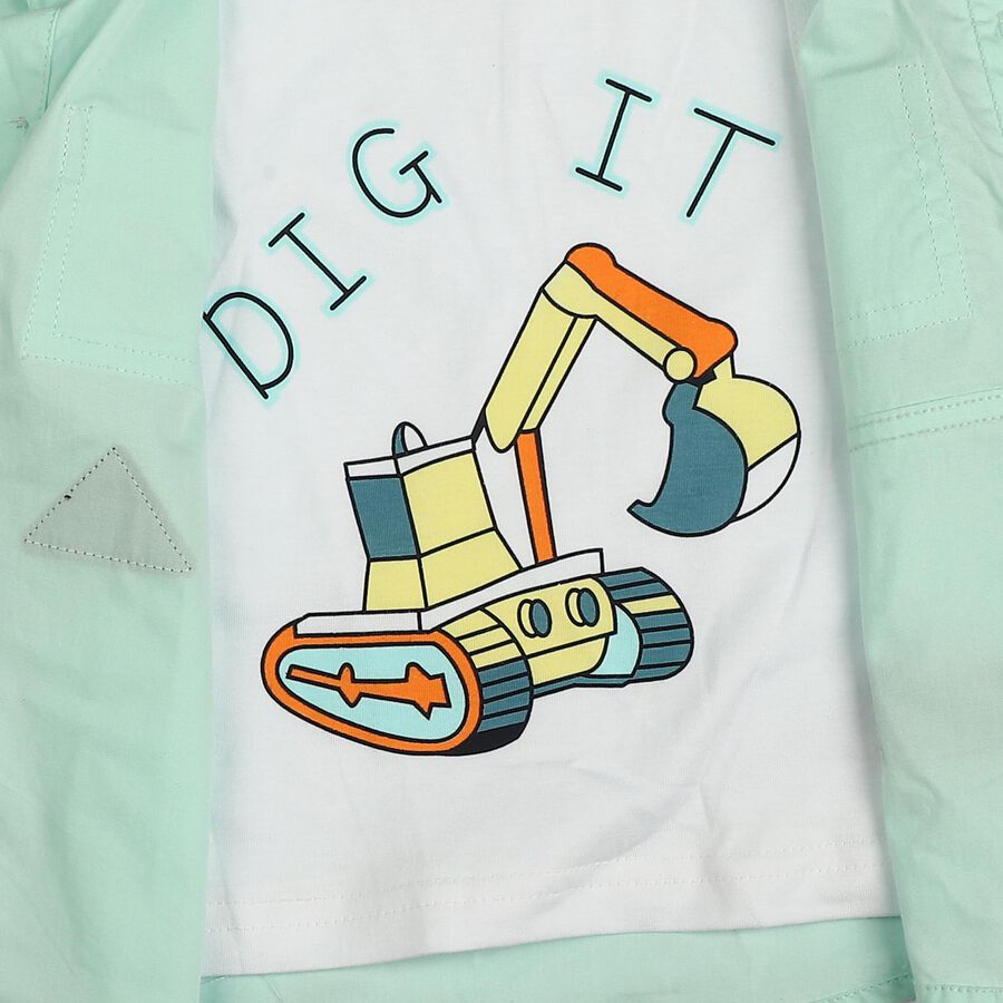 Infants' Shirt, Aqua, large