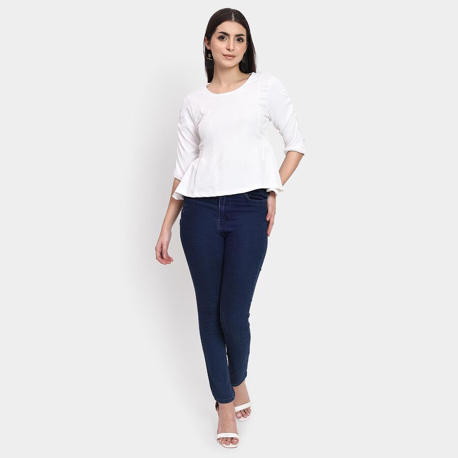 Ladies'  Crop  Top, सफ़ेद, large image number null