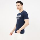 Men's Navy Blue Round Neck Classic T-Shirt, Navy Blue, small